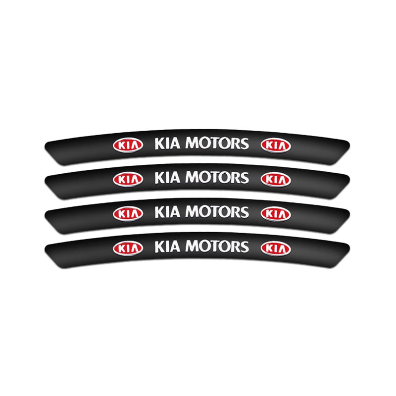 AWE-KIA-01, 4PCS 3D Wheel Hub Stickers Decorative Stickers, Aluminum Alloy Material for All KIA Models Accessories