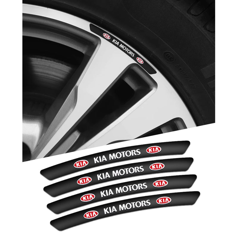 AWE-KIA-01, 4PCS 3D Wheel Hub Stickers Decorative Stickers, Aluminum Alloy Material for All KIA Models Accessories
