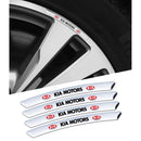 AWE-KIA-01, 4PCS 3D Wheel Hub Stickers Decorative Stickers, Aluminum Alloy Material for All KIA Models Accessories