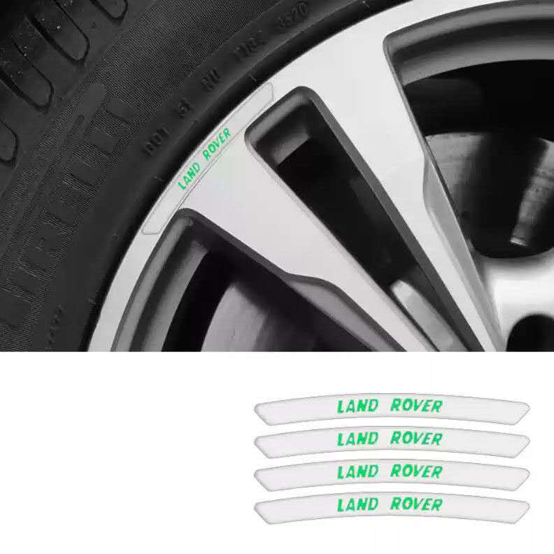 AWE-LANDROVER-01, 4PCS 3D Wheel hub Stickers Decorative Stickers, Aluminum Alloy Material for All LANDROVER Models Accessories
