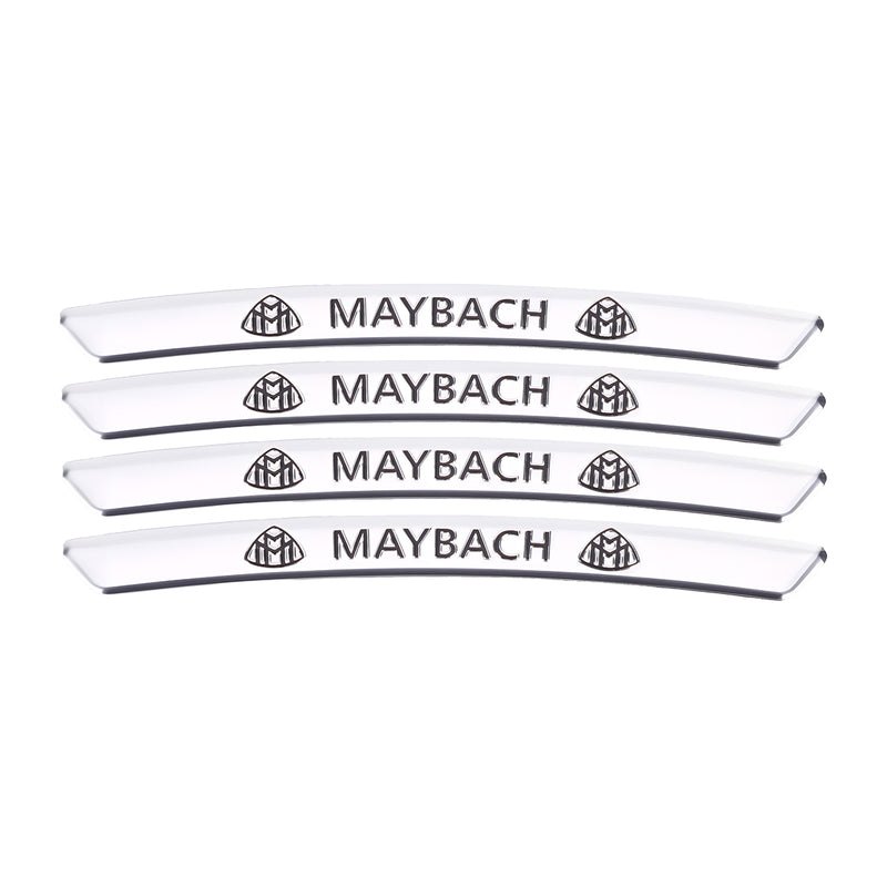 AWE-MAYBACH-01, 4PCS 3D Wheel Hub Stickers Decorative Stickers, Aluminum Alloy Material For All MAYBACH Models Accessories
