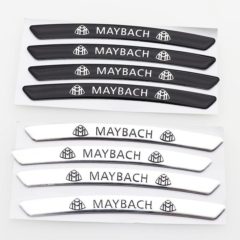 AWE-MAYBACH-01, 4PCS 3D Wheel Hub Stickers Decorative Stickers, Aluminum Alloy Material For All MAYBACH Models Accessories
