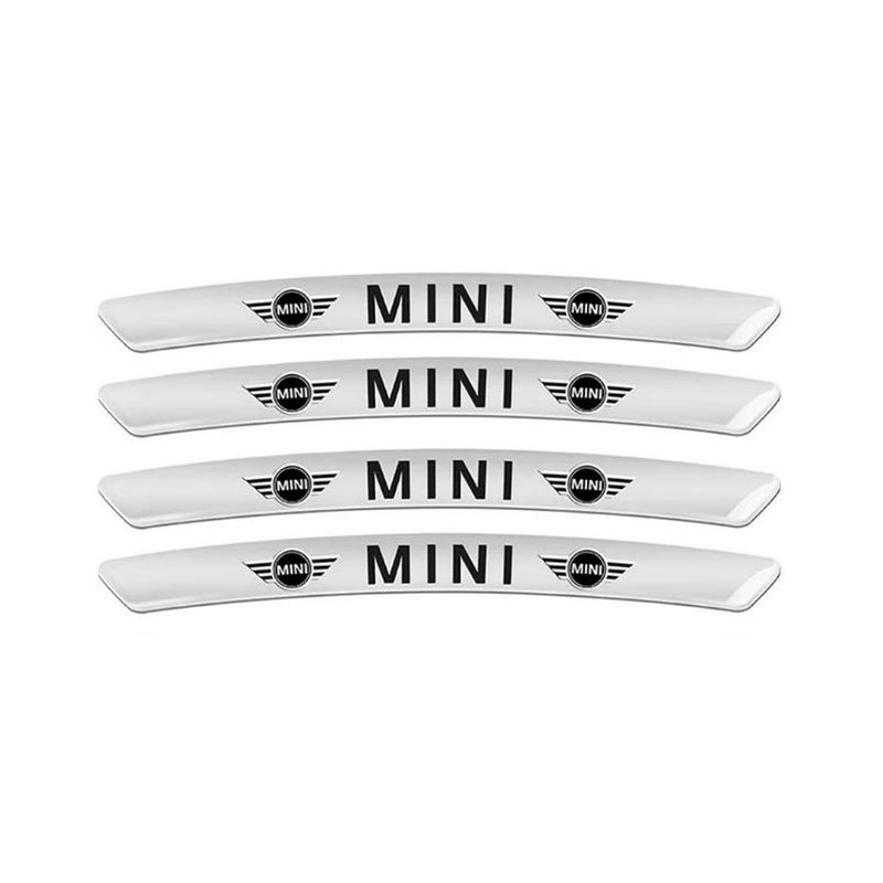 AWE-MINI-01, 4PCS 3D Wheel hub Stickers Decorative Stickers, Aluminum Alloy Material for All MINI Models Accessories