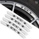 AWE-MINI-01, 4PCS 3D Wheel hub Stickers Decorative Stickers, Aluminum Alloy Material for All MINI Models Accessories