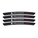 AWE-PEUGEOT-01, 4PCS 3D Wheel Hub Stickers Decorative Stickers, Aluminum Alloy Material for All PEUGEOT Models Accessories