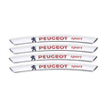 AWE-PEUGEOT-01, 4PCS 3D Wheel Hub Stickers Decorative Stickers, Aluminum Alloy Material for All PEUGEOT Models Accessories