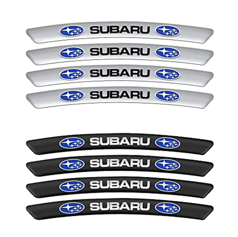 AWE-SUBARU-01, 4PCS 3D Wheel Hub Stickers Decorative Stickers, Aluminum Alloy Material for All SUBARU Models Accessories