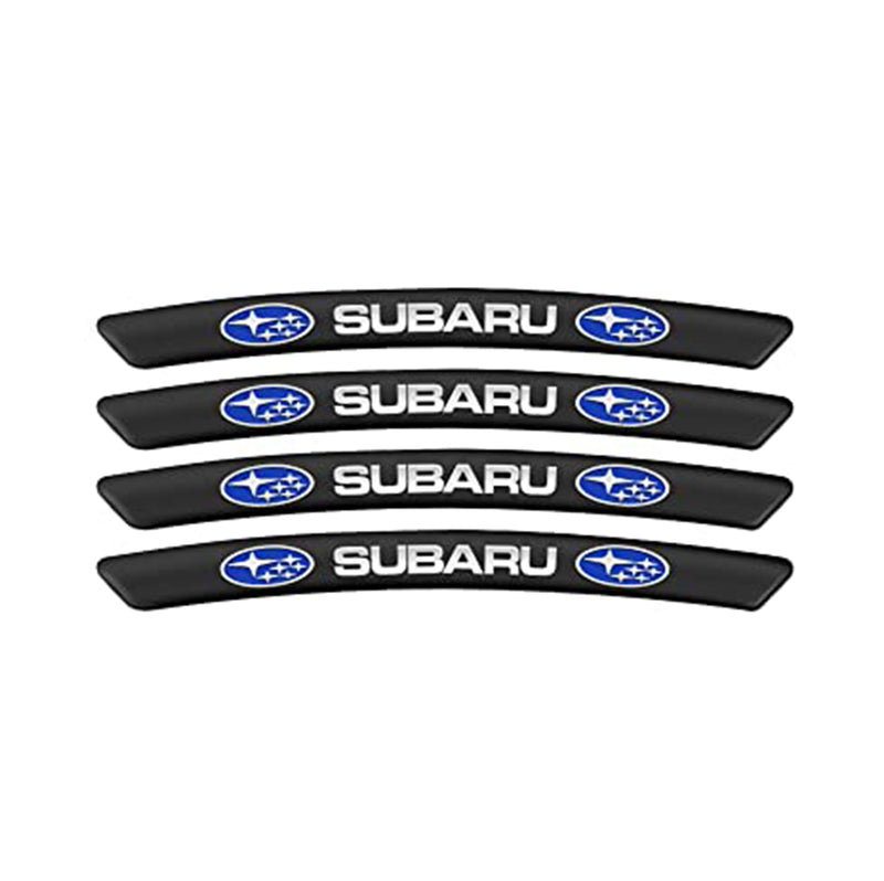 AWE-SUBARU-01, 4PCS 3D Wheel Hub Stickers Decorative Stickers, Aluminum Alloy Material for All SUBARU Models Accessories