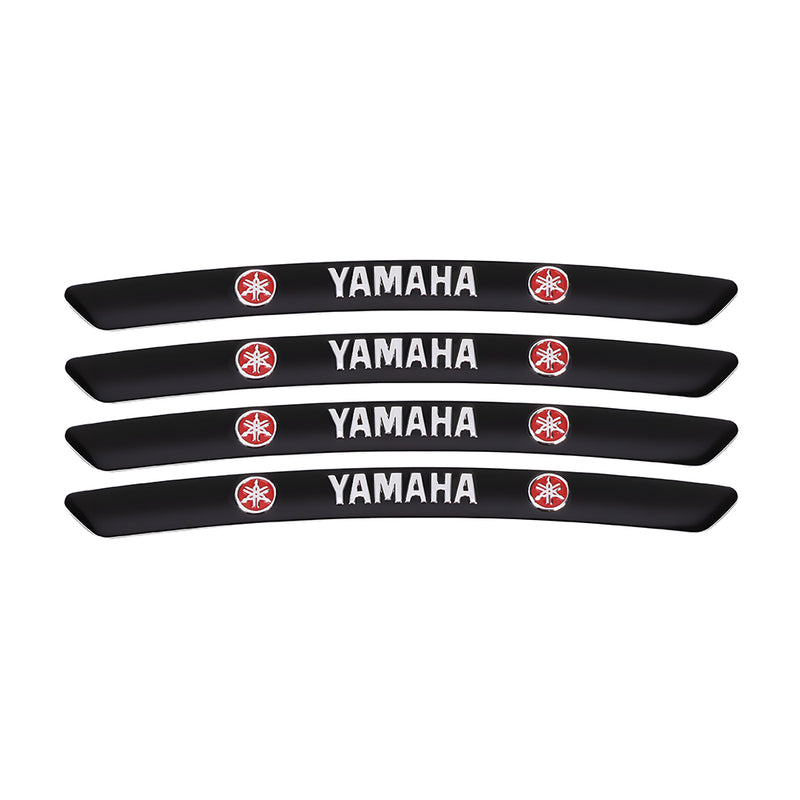 AWE-YAMAHA-01, 4PCS 3D Wheel Hub Stickers Decorative Stickers, Aluminum Alloy Material For All YAMAHA Models Accessories