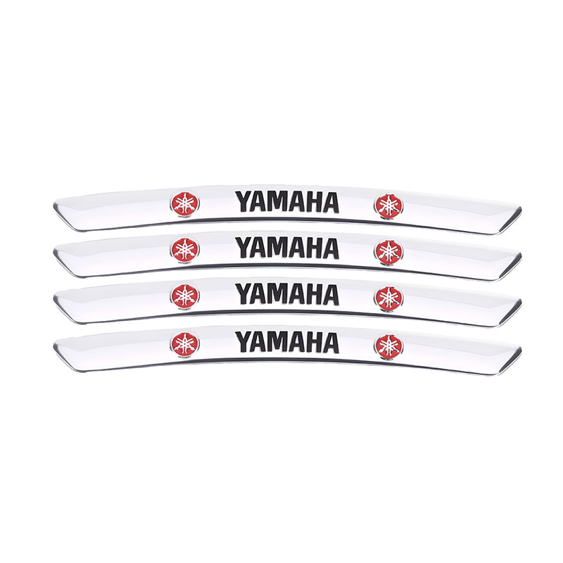 AWE-YAMAHA-01, 4PCS 3D Wheel Hub Stickers Decorative Stickers, Aluminum Alloy Material For All YAMAHA Models Accessories