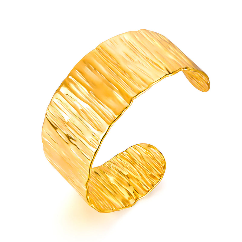 BA-GH1121, Gold Women’s Open Bangle – Stainless Steel Bracelet, Gift for Her