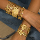 BA-GH1121, Gold Women’s Open Bangle – Stainless Steel Bracelet, Gift for Her