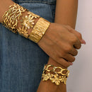 BA-GH1121, Gold Women’s Open Bangle – Stainless Steel Bracelet, Gift for Her