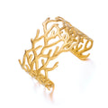 BA-GH1122, Gold Women’s Open Bangle – Stainless Steel Bracelet, Gift for Her