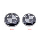 BM-74-2P-CF, Ø74mm Badge Emblem Compatible with BMW 2-Pin Fitment / Aftermarket,Non-OEM Replacement /Carbon-Style Pattern Texture