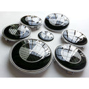 BM-74-2P-CF, Ø74mm Badge Emblem Compatible with BMW 2-Pin Fitment / Aftermarket,Non-OEM Replacement /Carbon-Style Pattern Texture