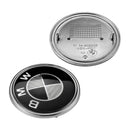 BM-74-2P-CF, Ø74mm Badge Emblem Compatible with BMW 2-Pin Fitment / Aftermarket,Non-OEM Replacement /Carbon-Style Pattern Texture