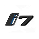 BM-i7, BMW i7 Tailgate Badge Emblem (Aftermarket,Non-OEM Replacement) – 7.5cm x 2.5cm – ABS – Gloss Silver / Gloss Black