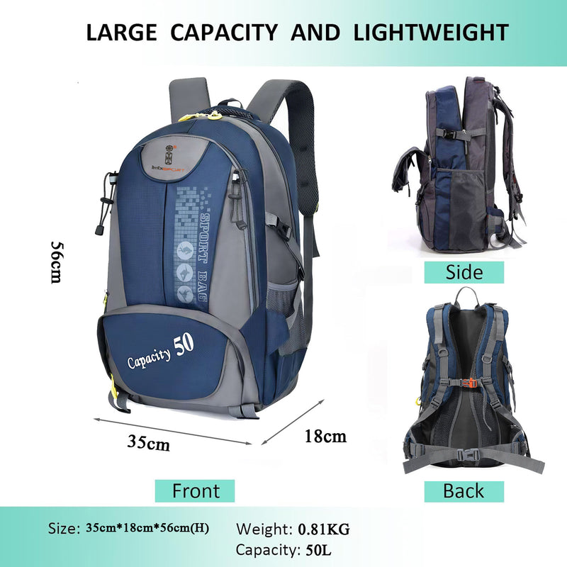 BP-820, 50L Large Capacity Outdoor Hiking Backpack – Travel, Camping & Sports Bag-imix home
