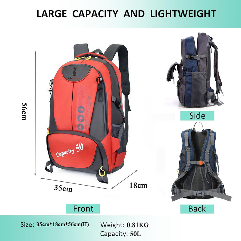 BP-820, 50L Large Capacity Outdoor Hiking Backpack – Travel, Camping & Sports Bag-imix home