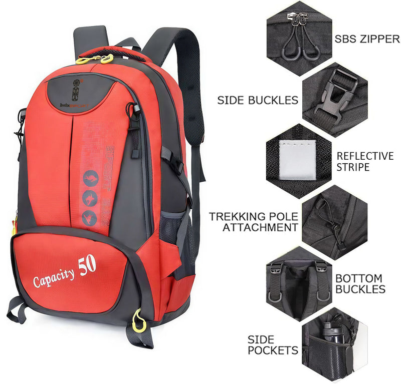 BP-820, 50L Large Capacity Outdoor Hiking Backpack – Travel, Camping & Sports Bag-imix home