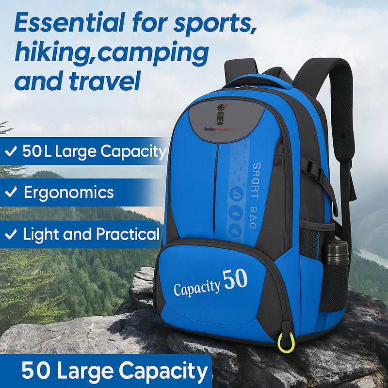 BP-820, 50L Large Capacity Outdoor Hiking Backpack – Travel, Camping & Sports Bag-imix home