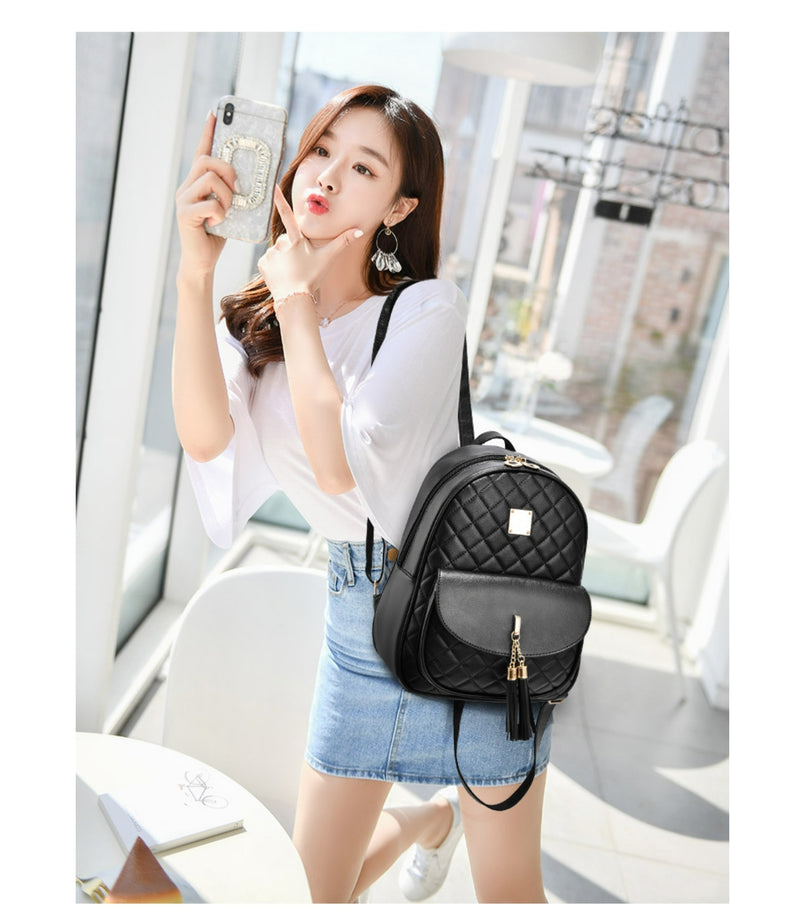 BP-SC5180, Ladies PU Backpack With Sub-Bag