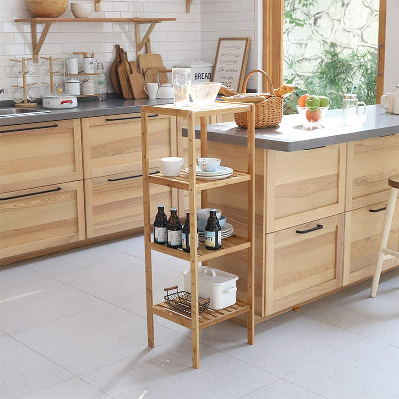 BSR-002, Bamboo Modern Bathroom Storage Rack – imixhome