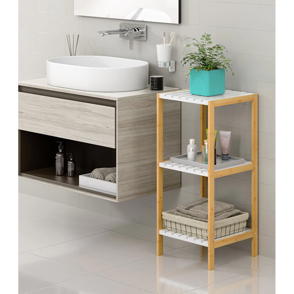 BSR-003, Bamboo Modern Bathroom Storage Rack – imixhome