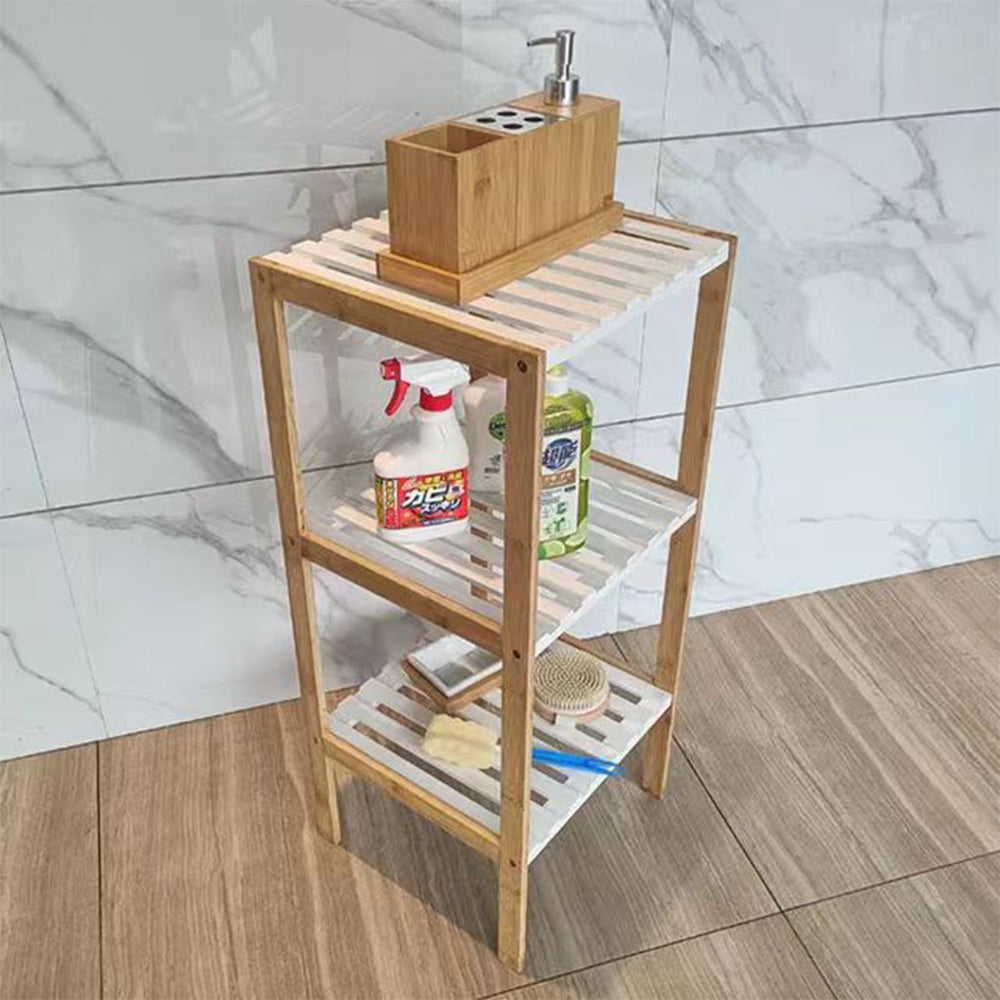 BSR-003, Bamboo Modern Bathroom Storage Rack – imixhome