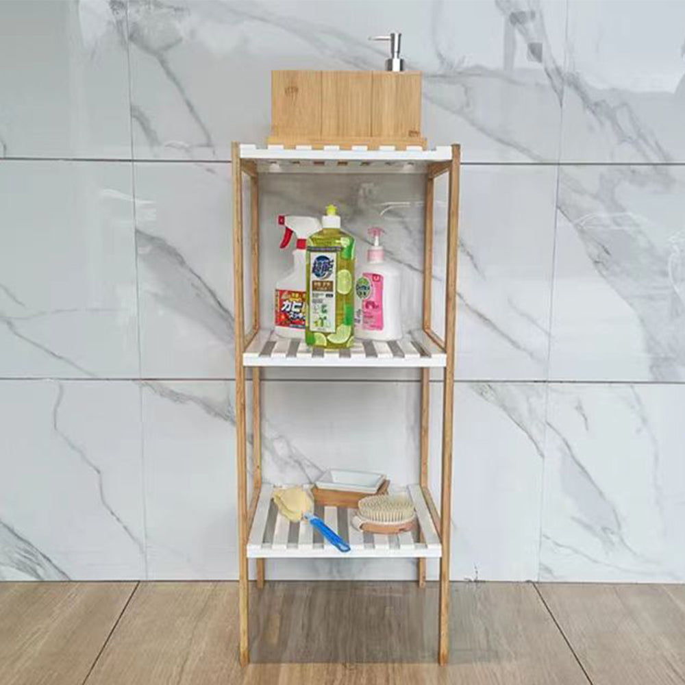 BSR-003, Bamboo Modern Bathroom Storage Rack – imixhome