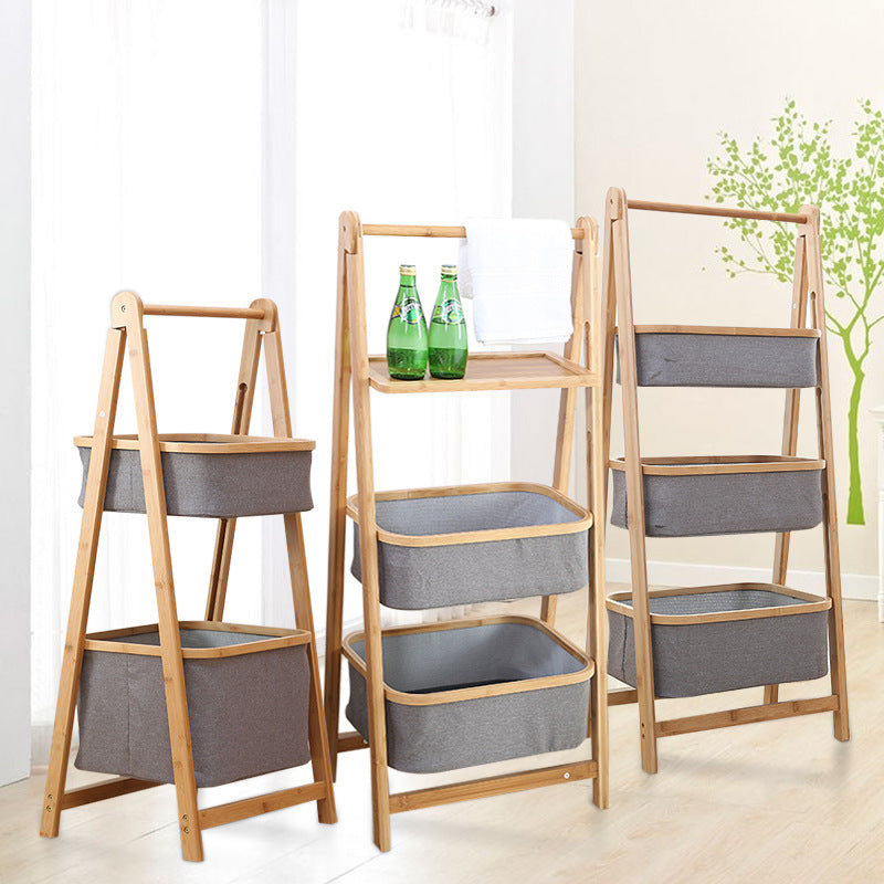 BSR-004, Bamboo Modern Bathroom Storage Rack – imixhome