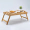 BTR-001, Breakfast in Bed Laptop Computer Tray Bamboo Portable Snack Table and Bed table Tray with Folding Leg