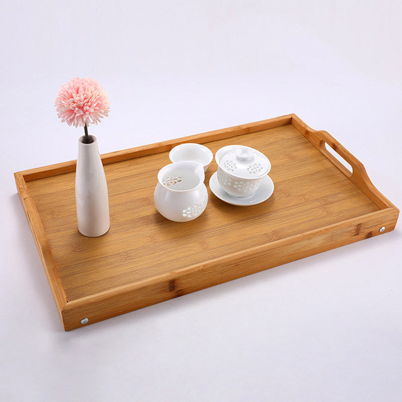 BTR-001, Breakfast in Bed Laptop Computer Tray Bamboo Portable Snack Table and Bed table Tray with Folding Leg