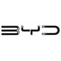 BYD-23-165-55, High Quality ABS BYD Emblem Badge 16.5cm x 5.5cm,Gloss Black / Gloss Silver