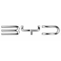 BYD-23-165-55, High Quality ABS BYD Emblem Badge 16.5cm x 5.5cm,Gloss Black / Gloss Silver