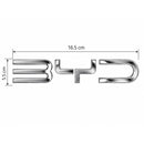 BYD-23-165-55, High Quality ABS BYD Emblem Badge 16.5cm x 5.5cm,Gloss Black / Gloss Silver