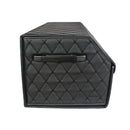 CBB-001, Quilted Car Boot Organizer - Lightweight, Insert-Style Storage Box with Diamond Pattern & Metal Clasp for Sedan, SUV, MPV, Trunk Storage Organizer
