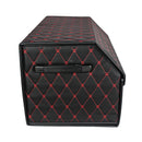 CBB-001, Quilted Car Boot Organizer - Lightweight, Insert-Style Storage Box with Diamond Pattern & Metal Clasp for Sedan, SUV, MPV, Trunk Storage Organizer