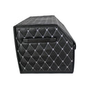 CBB-001, Quilted Car Boot Organizer - Lightweight, Insert-Style Storage Box with Diamond Pattern & Metal Clasp for Sedan, SUV, MPV, Trunk Storage Organizer