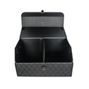 CBB-001, Quilted Car Boot Organizer - Lightweight, Insert-Style Storage Box with Diamond Pattern & Metal Clasp for Sedan, SUV, MPV, Trunk Storage Organizer