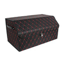 CBB-001, Quilted Car Boot Organizer - Lightweight, Insert-Style Storage Box with Diamond Pattern & Metal Clasp for Sedan, SUV, MPV, Trunk Storage Organizer