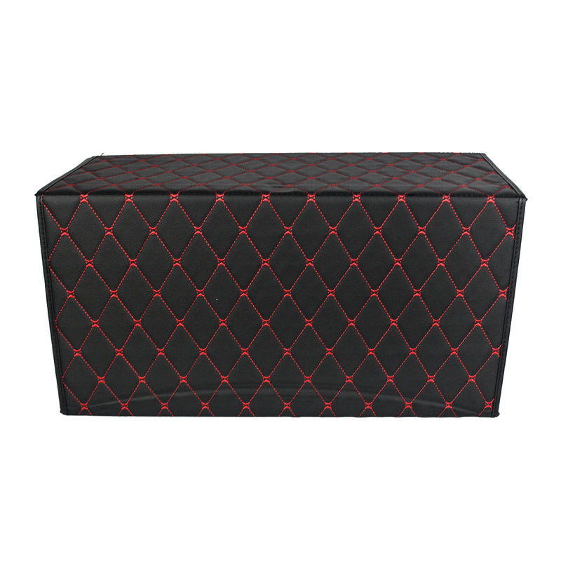 CBB-001, Quilted Car Boot Organizer - Lightweight, Insert-Style Storage Box with Diamond Pattern & Metal Clasp for Sedan, SUV, MPV, Trunk Storage Organizer