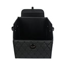 CBB-001, Quilted Car Boot Organizer - Lightweight, Insert-Style Storage Box with Diamond Pattern & Metal Clasp for Sedan, SUV, MPV, Trunk Storage Organizer