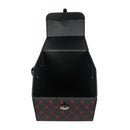 CBB-001, Quilted Car Boot Organizer - Lightweight, Insert-Style Storage Box with Diamond Pattern & Metal Clasp for Sedan, SUV, MPV, Trunk Storage Organizer