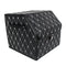 CBB-001, Quilted Car Boot Organizer - Lightweight, Insert-Style Storage Box with Diamond Pattern & Metal Clasp for Sedan, SUV, MPV, Trunk Storage Organizer