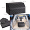 CBB-001, Quilted Car Boot Organizer - Lightweight, Insert-Style Storage Box with Diamond Pattern & Metal Clasp for Sedan, SUV, MPV, Trunk Storage Organizer