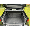 CBM-AUDI-A3-HB-2125-TOP-CF, AUDI A3/8YA Sportback 2021~2025 Top Position Boot Mat – Raised Edge TPV, Carbon-Style Pattern Texture