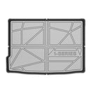 CBM-BMW-1S-1924-HB-CF, BMW 1 Serie F40 Hatchback 2019~2024 Boot Mat – Raised Edge TPV, Carbon-Style Pattern Texture