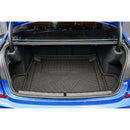 CBM-BMW-3S-2025-CF, BMW 3 Serie G20 2020~2025 Boot Mat – Raised Edge TPV, Carbon-Style Pattern Texture